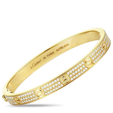 cartier gold and diamond bracelet|cartier bracelet full diamond.